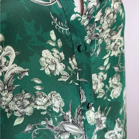 Alice + Olivia Green Floral Blouse - Gorgeous!! - Picture 2 of 7